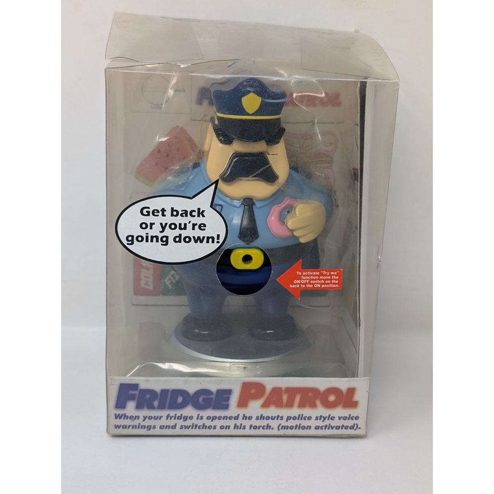 Fridge Patrol Refrigerator Police Officer Guard Talking Funny Lighted Vintage